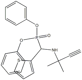 N2-[(diphenylphosphoryl)(2-thienyl)methyl]-2-methylbut-3-yn-2-amine Struktur