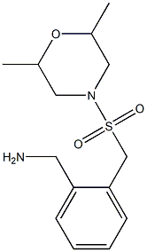 (2-{[(2,6-dimethylmorpholine-4-)sulfonyl]methyl}phenyl)methanamine Struktur