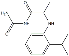 (2-{[2-(propan-2-yl)phenyl]amino}propanoyl)urea Struktur