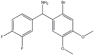 (2-bromo-4,5-dimethoxyphenyl)(3,4-difluorophenyl)methanamine Struktur