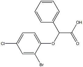 (2-bromo-4-chlorophenoxy)(phenyl)acetic acid Struktur