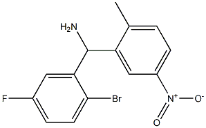 (2-bromo-5-fluorophenyl)(2-methyl-5-nitrophenyl)methanamine Struktur