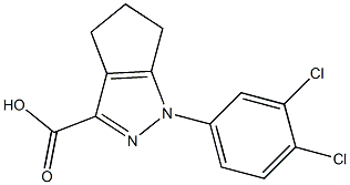 1-(3,4-dichlorophenyl)-1,4,5,6-tetrahydrocyclopenta[c]pyrazole-3-carboxylic acid Struktur