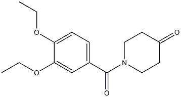 1-(3,4-diethoxybenzoyl)piperidin-4-one Struktur