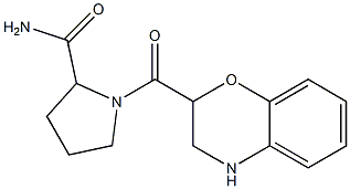 1-(3,4-dihydro-2H-1,4-benzoxazin-2-ylcarbonyl)pyrrolidine-2-carboxamide Struktur