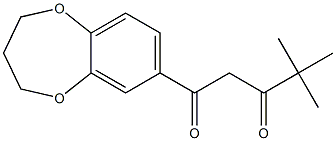 1-(3,4-dihydro-2H-1,5-benzodioxepin-7-yl)-4,4-dimethylpentane-1,3-dione Struktur