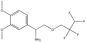 1-(3,4-dimethoxyphenyl)-2-(2,2,3,3-tetrafluoropropoxy)ethan-1-amine Struktur