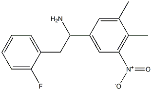 1-(3,4-dimethyl-5-nitrophenyl)-2-(2-fluorophenyl)ethan-1-amine Struktur