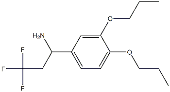 1-(3,4-dipropoxyphenyl)-3,3,3-trifluoropropan-1-amine Struktur