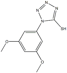 1-(3,5-dimethoxyphenyl)-1H-1,2,3,4-tetrazole-5-thiol Struktur