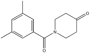 1-(3,5-dimethylbenzoyl)piperidin-4-one Struktur