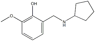 2-[(cyclopentylamino)methyl]-6-methoxyphenol Struktur