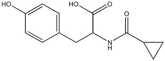 2-[(cyclopropylcarbonyl)amino]-3-(4-hydroxyphenyl)propanoic acid Struktur