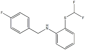 2-[(difluoromethyl)sulfanyl]-N-[(4-fluorophenyl)methyl]aniline Struktur