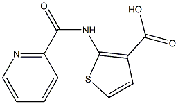 2-[(pyridin-2-ylcarbonyl)amino]thiophene-3-carboxylic acid Struktur