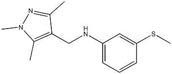 3-(methylsulfanyl)-N-[(1,3,5-trimethyl-1H-pyrazol-4-yl)methyl]aniline Struktur