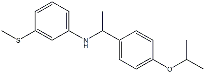 3-(methylsulfanyl)-N-{1-[4-(propan-2-yloxy)phenyl]ethyl}aniline Struktur