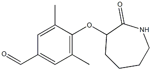 3,5-dimethyl-4-[(2-oxoazepan-3-yl)oxy]benzaldehyde Struktur