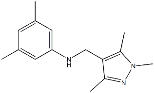 3,5-dimethyl-N-[(1,3,5-trimethyl-1H-pyrazol-4-yl)methyl]aniline Struktur