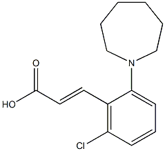 3-[2-(azepan-1-yl)-6-chlorophenyl]prop-2-enoic acid Struktur