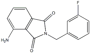 4-amino-2-[(3-fluorophenyl)methyl]-2,3-dihydro-1H-isoindole-1,3-dione Struktur