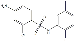 4-amino-2-chloro-N-(2-fluoro-5-methylphenyl)benzene-1-sulfonamide Struktur