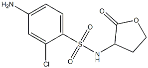 4-amino-2-chloro-N-(2-oxooxolan-3-yl)benzene-1-sulfonamide Struktur