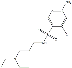 4-amino-2-chloro-N-[3-(diethylamino)propyl]benzene-1-sulfonamide Struktur