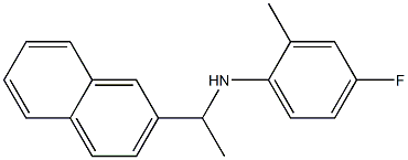 4-fluoro-2-methyl-N-[1-(naphthalen-2-yl)ethyl]aniline Struktur