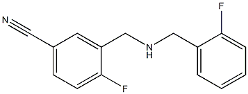 4-fluoro-3-({[(2-fluorophenyl)methyl]amino}methyl)benzonitrile Struktur