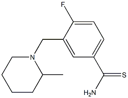 4-fluoro-3-[(2-methylpiperidin-1-yl)methyl]benzenecarbothioamide Struktur