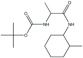 tert-butyl 1-methyl-2-[(2-methylcyclohexyl)amino]-2-oxoethylcarbamate Struktur