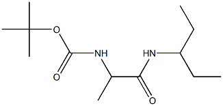 tert-butyl 2-[(1-ethylpropyl)amino]-1-methyl-2-oxoethylcarbamate Struktur