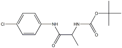 tert-butyl 2-[(4-chlorophenyl)amino]-1-methyl-2-oxoethylcarbamate Struktur