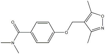 Benzamide,  4-[(3,5-dimethyl-4-isoxazolyl)methoxy]-N,N-dimethyl- Struktur