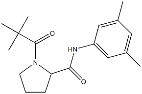 N-(3,5-dimethylphenyl)-1-(2,2-dimethylpropanoyl)-2-pyrrolidinecarboxamide Struktur