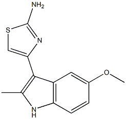 4-(5-methoxy-2-methyl-1H-indol-3-yl)-1,3-thiazol-2-amine Struktur