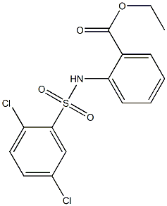 ethyl 2-{[(2,5-dichlorophenyl)sulfonyl]amino}benzoate Struktur