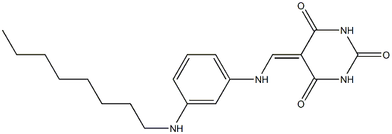 5-{[3-(octylamino)anilino]methylene}-2,4,6(1H,3H,5H)-pyrimidinetrione Struktur