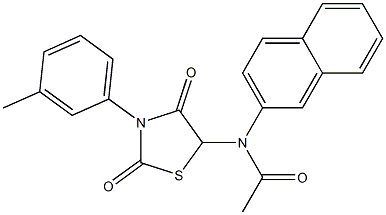 N-[3-(3-methylphenyl)-2,4-dioxo-1,3-thiazolidin-5-yl]-N-(2-naphthyl)acetamide Struktur