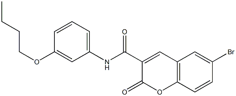 6-bromo-N-[3-(butyloxy)phenyl]-2-oxo-2H-chromene-3-carboxamide Struktur