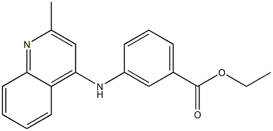 ethyl 3-[(2-methylquinolin-4-yl)amino]benzoate Struktur