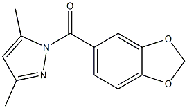 1-(1,3-benzodioxol-5-ylcarbonyl)-3,5-dimethyl-1H-pyrazole Struktur