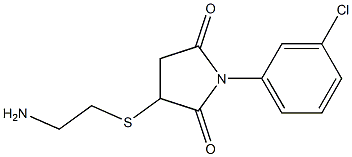 3-[(2-aminoethyl)sulfanyl]-1-(3-chlorophenyl)-2,5-pyrrolidinedione Struktur