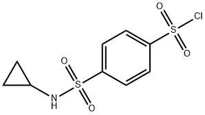 4-(cyclopropylsulfamoyl)benzene-1-sulfonyl chloride Struktur