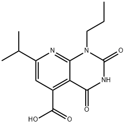 2,4-dioxo-7-(propan-2-yl)-1-propyl-1H,2H,3H,4H-pyrido[2,3-d]pyrimidine-5-carboxylic acid Struktur