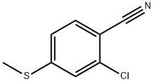 2-chloro-4-(methylsulfanyl)benzonitrile Struktur