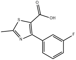 4-(3-FLUOROPHENYL)-2-METHYL-5-THIAZOLECARBOXYLIC ACID Struktur