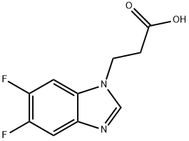 3-(5,6-difluoro-1H-1,3-benzodiazol-1-yl)propanoic acid Struktur