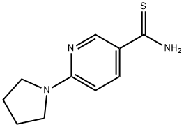 6-pyrrolidin-1-ylpyridine-3-carbothioamide Struktur